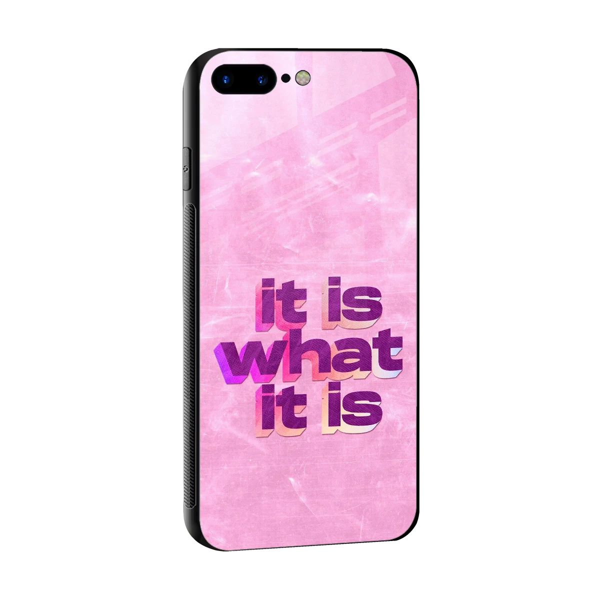 What It Is sleek iphone 8 plus cover with tempered glass back and TPU edges