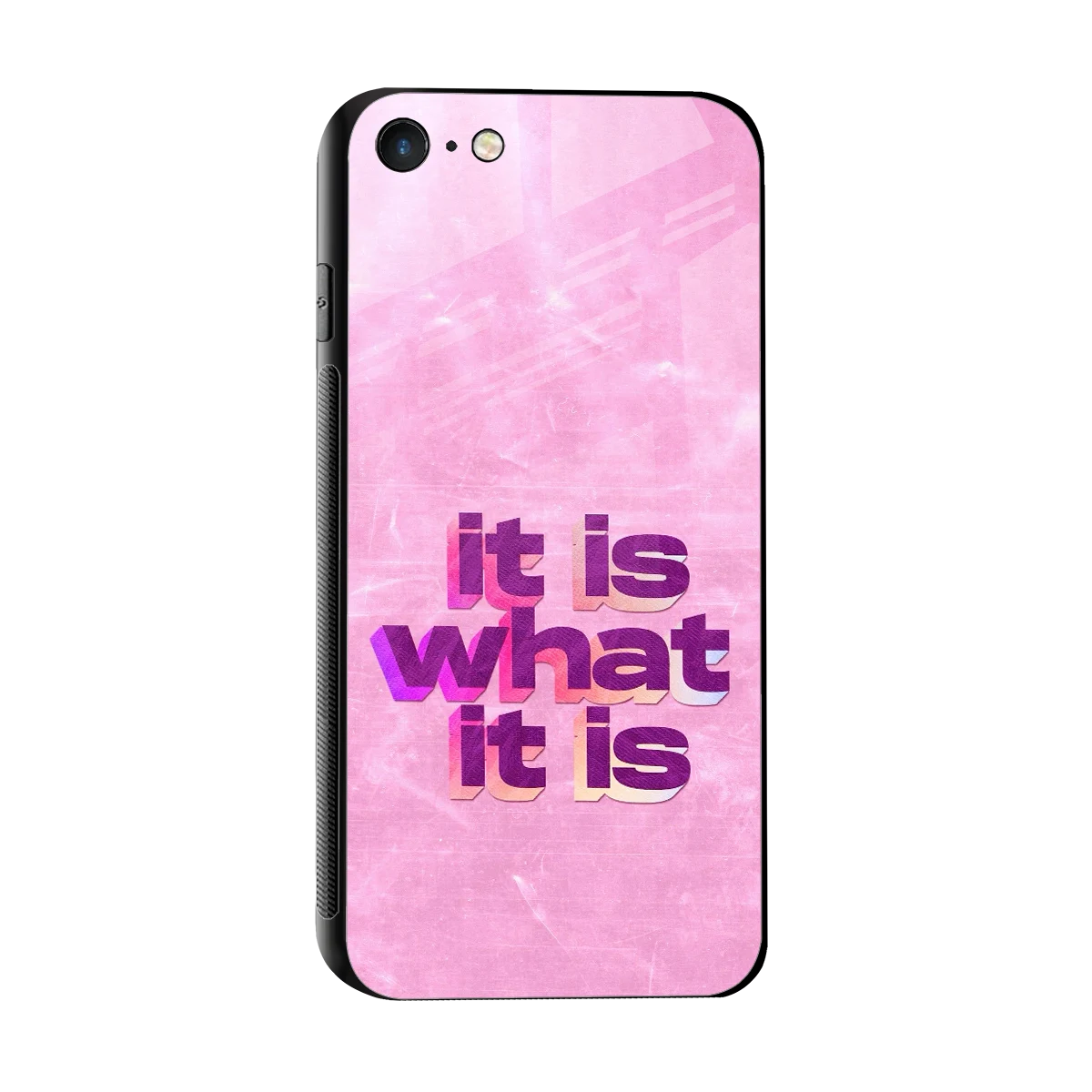 What It Is sleek iphone 7 cover with tempered glass back and TPU edges