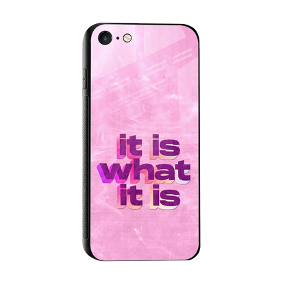 What It Is sleek iphone 7 cover with tempered glass back and TPU edges