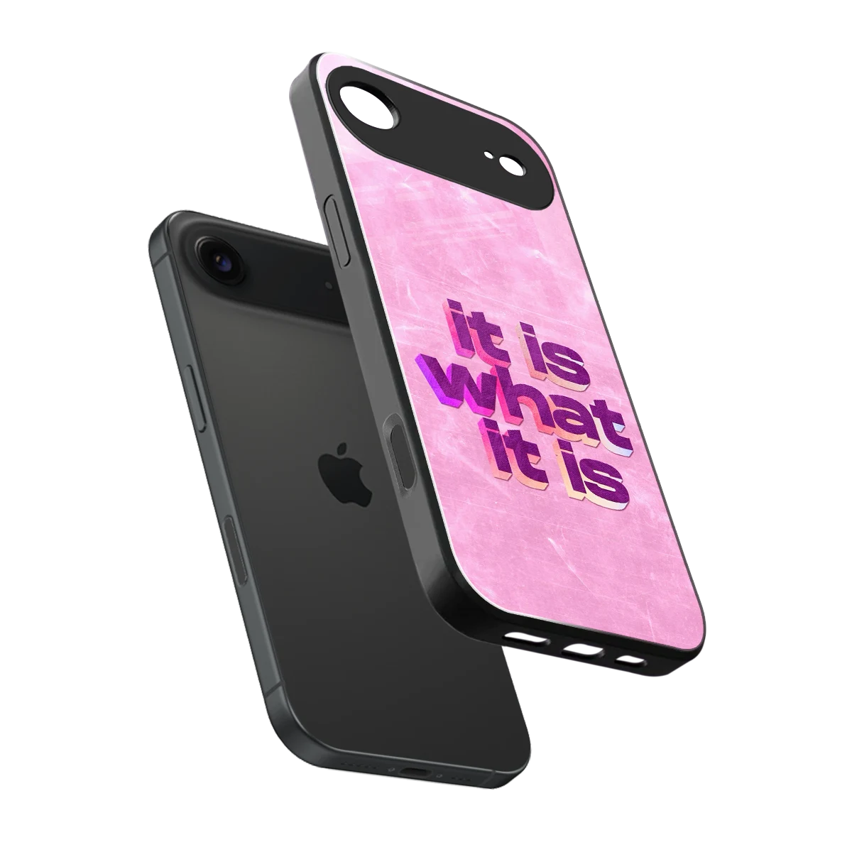 What It Is sleek iphone air cover with tempered glass back and TPU edges