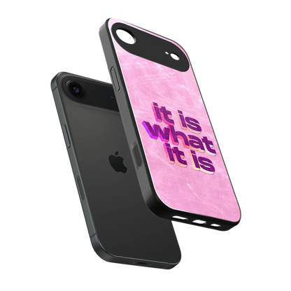 What It Is sleek iphone air cover with tempered glass back and TPU edges