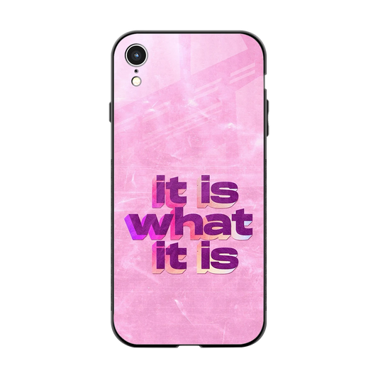 What It Is back phone cover | glass case for iphone xr