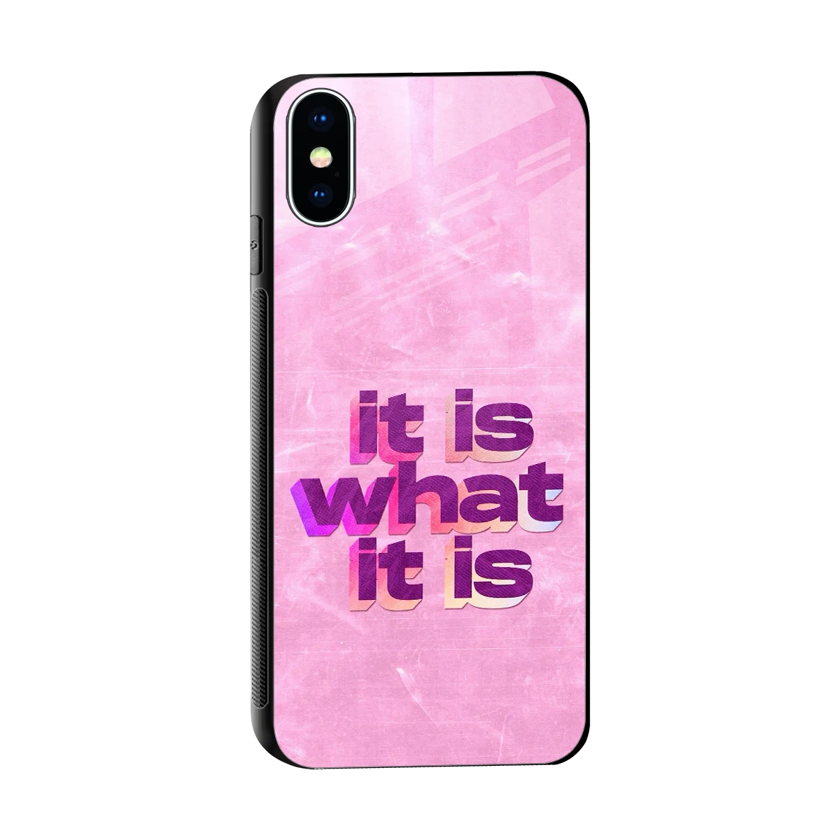 What It Is sleek iphone xs cover with tempered glass back and TPU edges