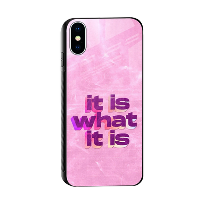 What It Is sleek iphone xs cover with tempered glass back and TPU edges