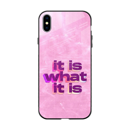 What It Is back phone cover | glass case for iphone xs max