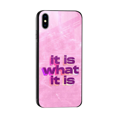 What It Is sleek iphone xs max cover with tempered glass back and TPU edges