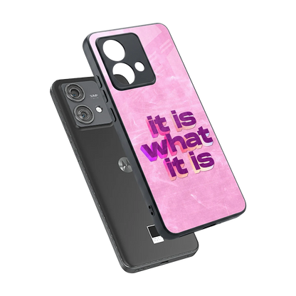 What It Is sleek motorola edge 40 neo 5g cover with tempered glass back and TPU edges