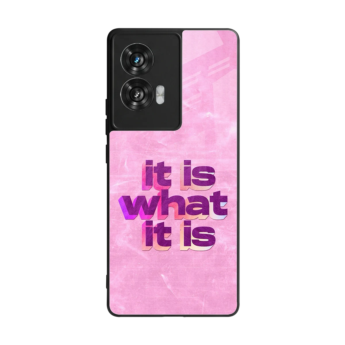 What It Is back phone cover | glass case for motorola edge 50 fusion