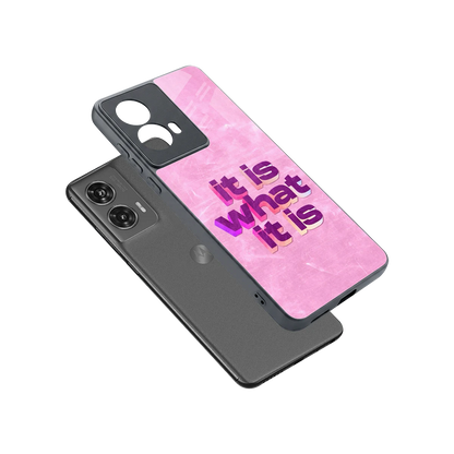What It Is sleek motorola edge 50 fusion cover with tempered glass back and TPU edges