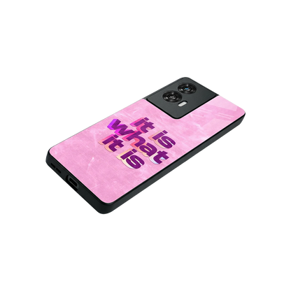 What It Is stylish phone case for motorola edge 50 fusion | glossy glass and slim fit