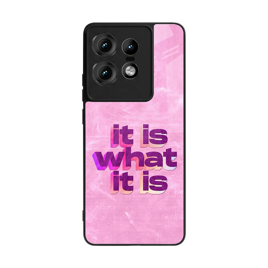 What It Is back phone cover | glass case for motorola edge 50 pro
