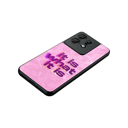 What It Is stylish phone case for motorola edge 50 pro | glossy glass and slim fit
