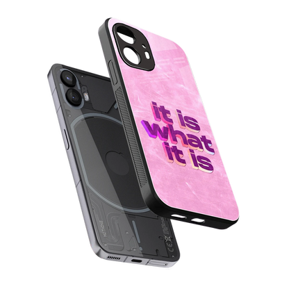What It Is sleek nothing phone 2 cover with tempered glass back and TPU edges
