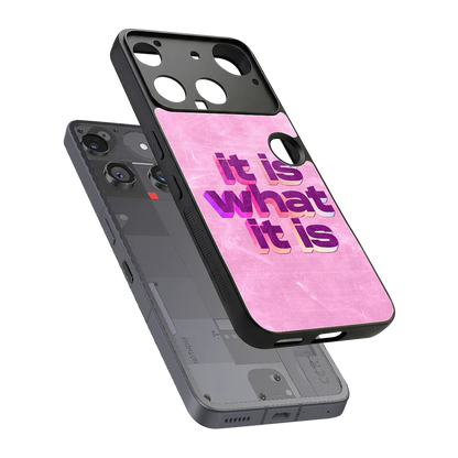 What It Is sleek nothing phone 3 cover with tempered glass back and TPU edges