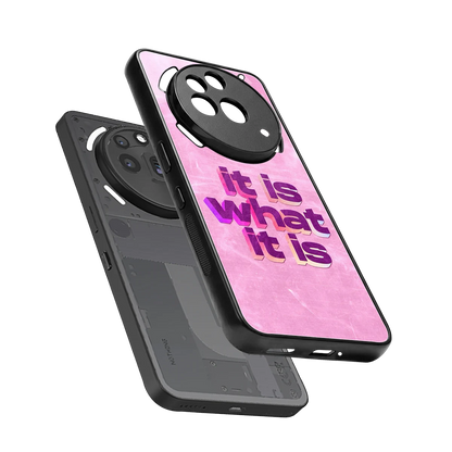 What It Is sleek nothing phone 3a pro cover with tempered glass back and TPU edges