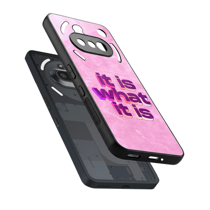 What It Is sleek nothing phone 3a cover with tempered glass back and TPU edges