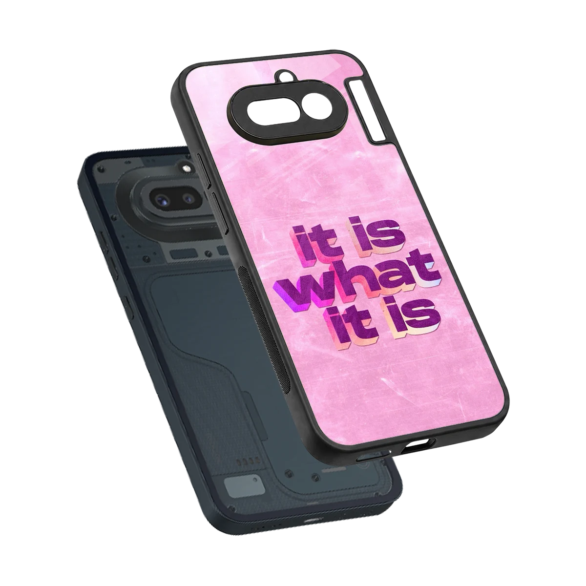 What It Is sleek nothing phone 4a cover with tempered glass back and TPU edges
