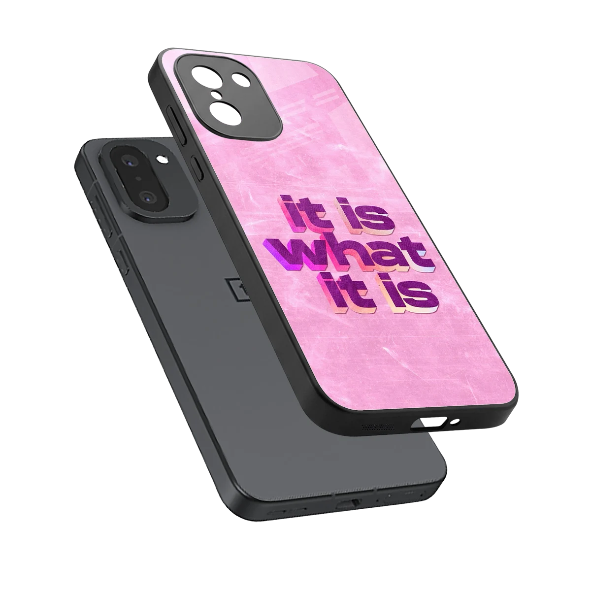 What It Is sleek oneplus 15r cover with tempered glass back and TPU edges