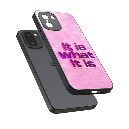 What It Is sleek oneplus 15r cover with tempered glass back and TPU edges