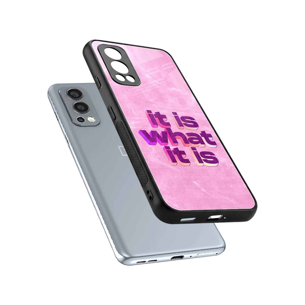 What It Is sleek oneplus nord 2 cover with tempered glass back and TPU edges