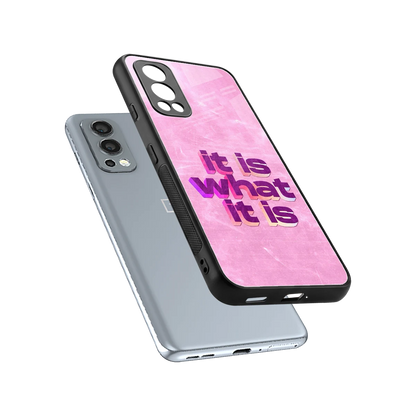 What It Is sleek oneplus nord 2 cover with tempered glass back and TPU edges