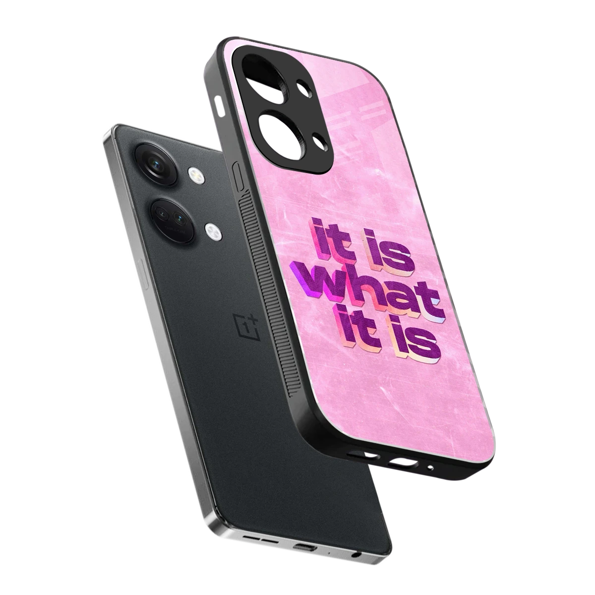 What It Is sleek oneplus nord 3 cover with tempered glass back and TPU edges