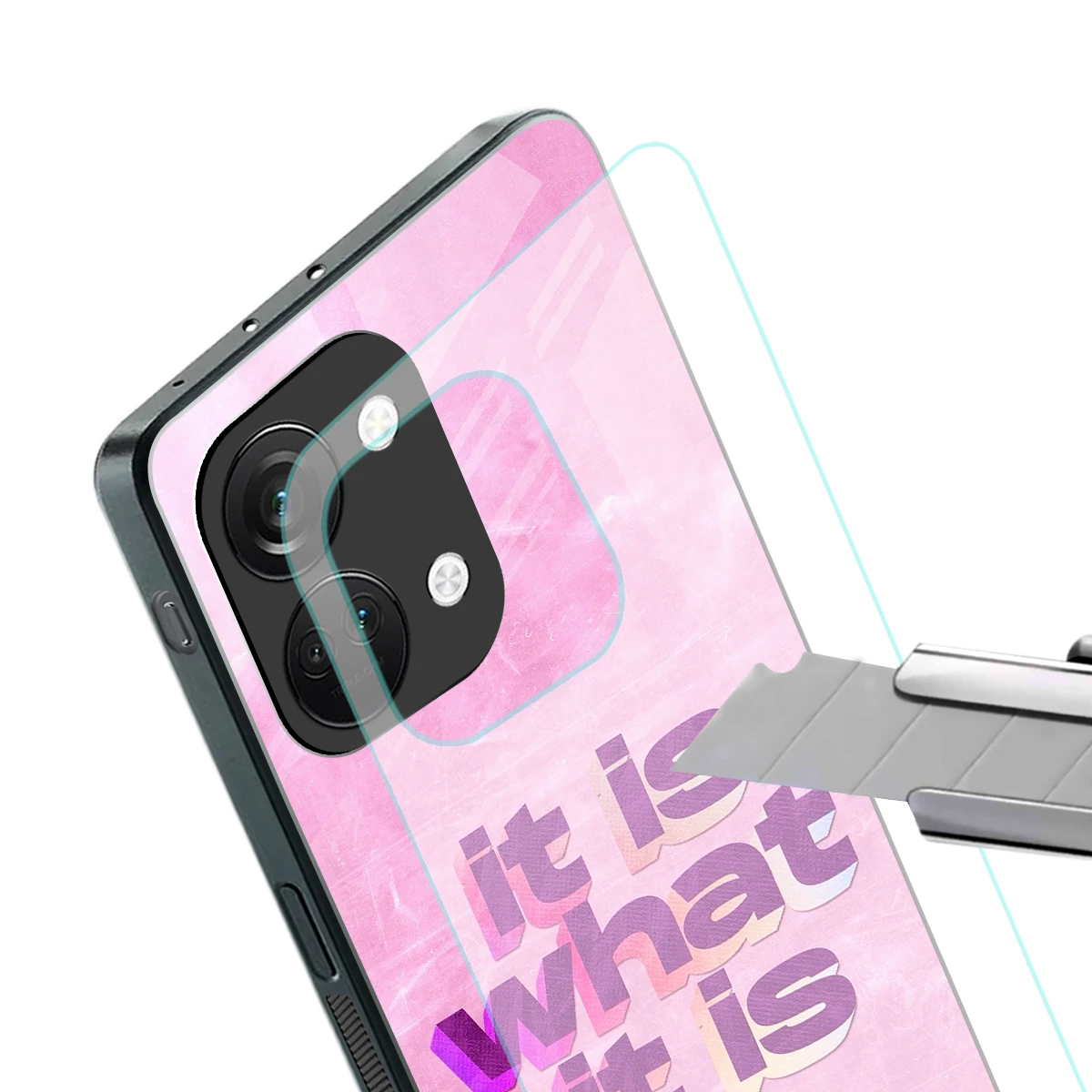 What It Is stylish phone case for oneplus nord 3 | glossy glass and slim fit