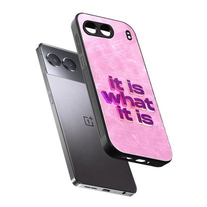 What It Is sleek oneplus nord 4 cover with tempered glass back and TPU edges