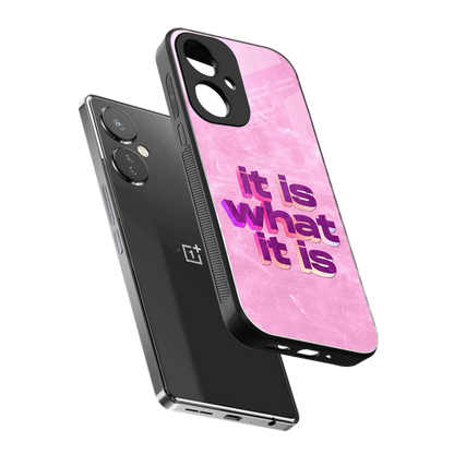 What It Is sleek oneplus nord ce 3 cover with tempered glass back and TPU edges