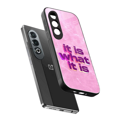 What It Is sleek oneplus nord ce 4 cover with tempered glass back and TPU edges