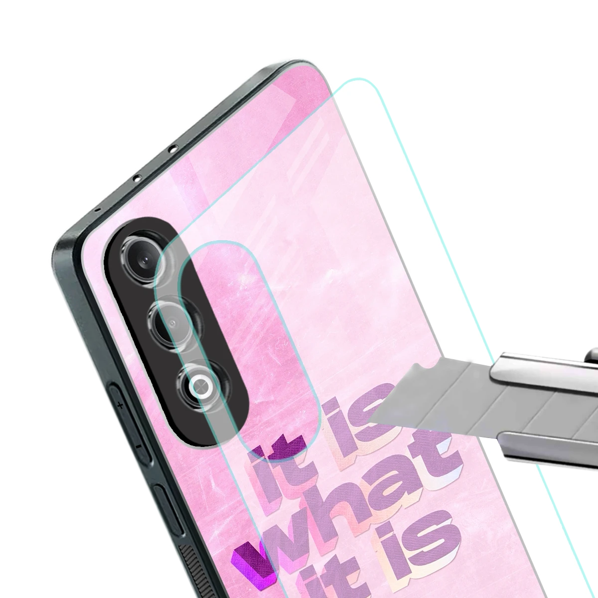 What It Is stylish phone case for oneplus nord ce 4 | glossy glass and slim fit