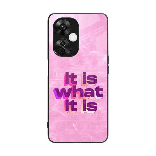 What It Is back phone cover | glass case for oneplus nord ce 3 lite