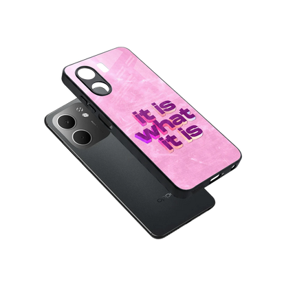 What It Is sleek oppo a5x 5g cover with tempered glass back and TPU edges