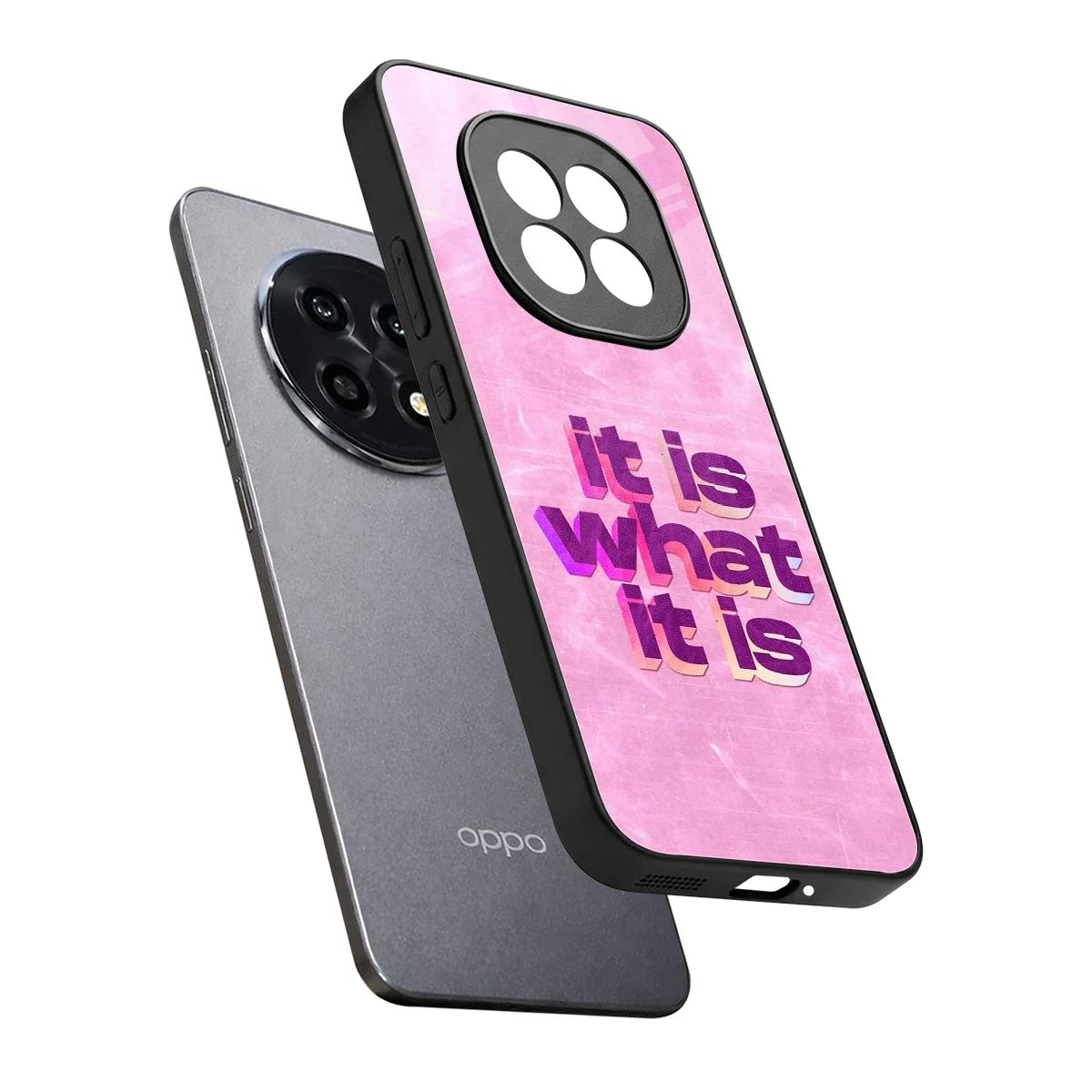 What It Is sleek oppo f29 pro 5g cover with tempered glass back and TPU edges