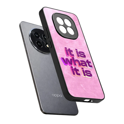 What It Is sleek oppo f29 pro 5g cover with tempered glass back and TPU edges
