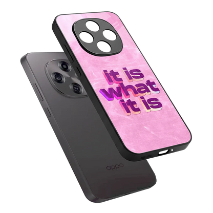 What It Is sleek oppo f31 pro 5g cover with tempered glass back and TPU edges