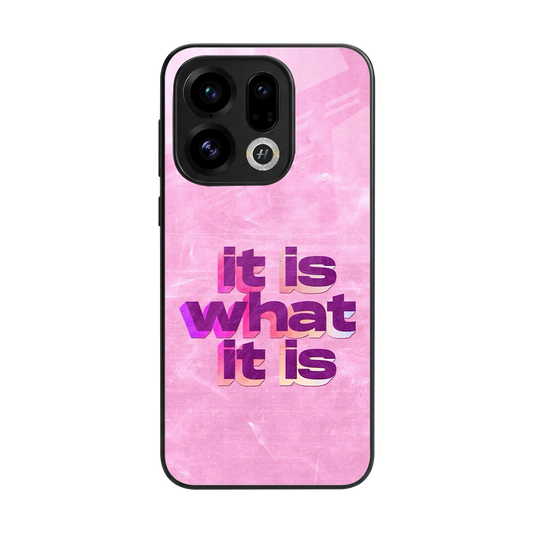 What It Is back phone cover | glass case for oppo find x9