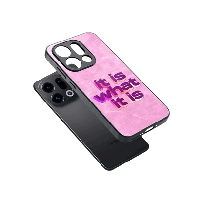 What It Is sleek oppo find x9 cover with tempered glass back and TPU edges