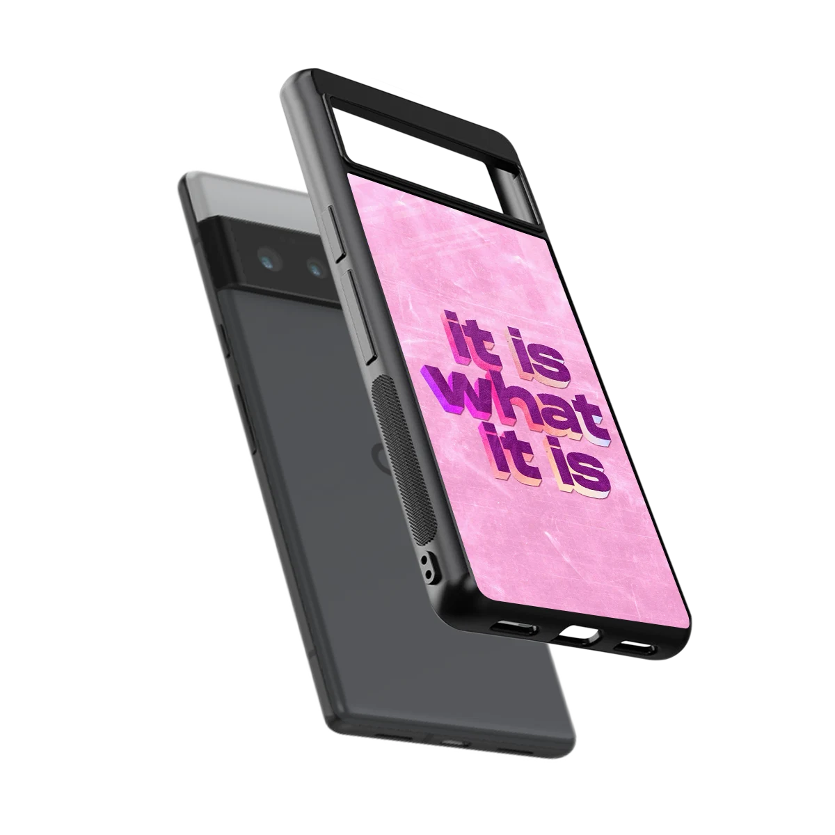 What It Is sleek google pixel 6 pro cover with tempered glass back and TPU edges