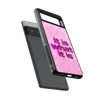 What It Is sleek google pixel 6 pro cover with tempered glass back and TPU edges