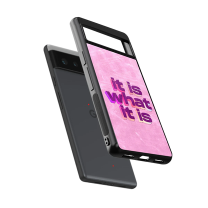 What It Is sleek google pixel 6 cover with tempered glass back and TPU edges
