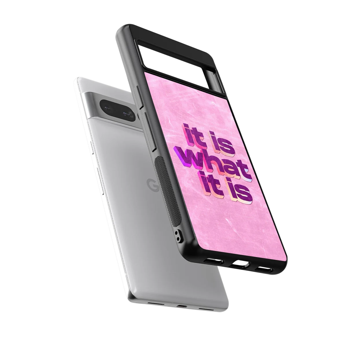 What It Is sleek google pixel 7 pro cover with tempered glass back and TPU edges