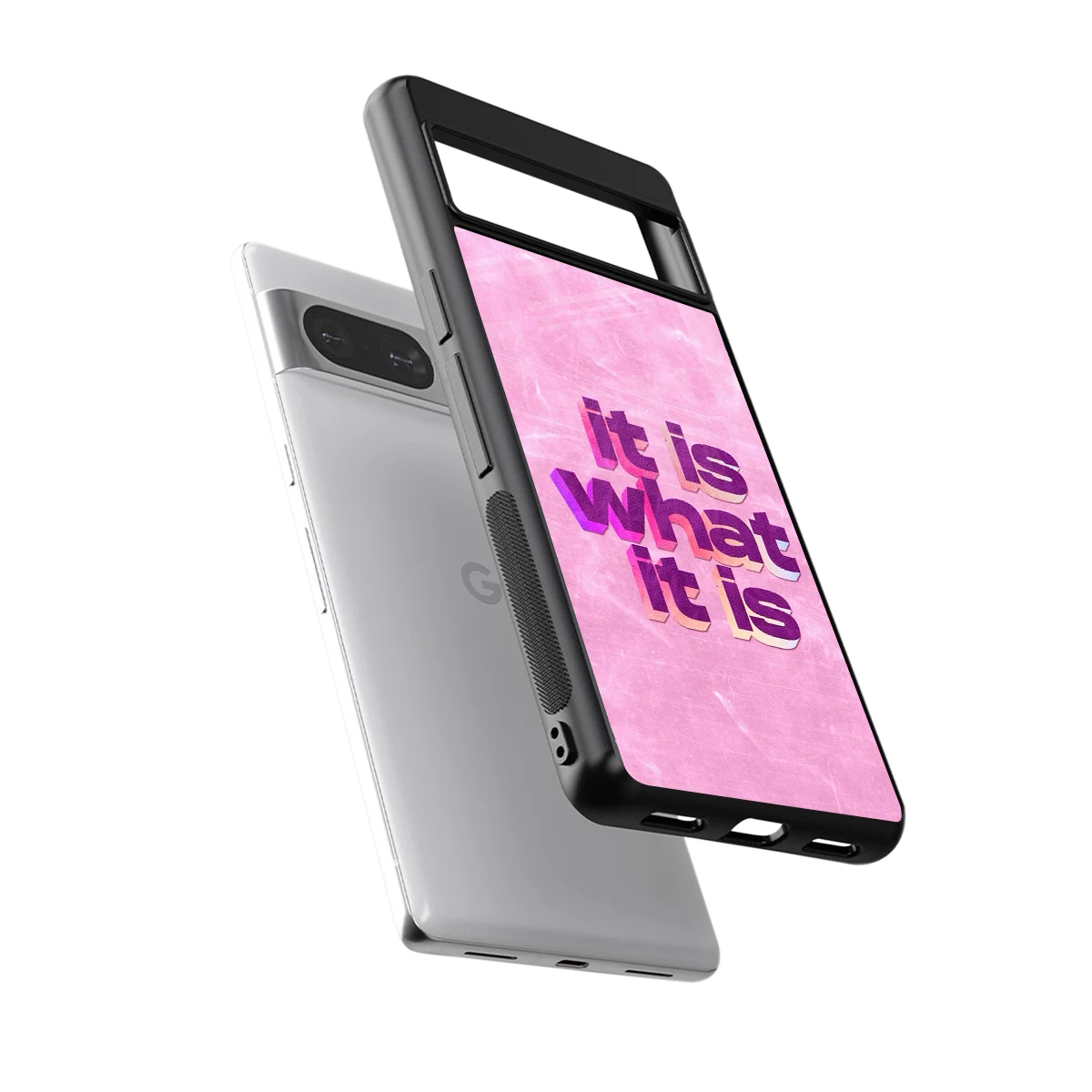 What It Is sleek google pixel 8 cover with tempered glass back and TPU edges