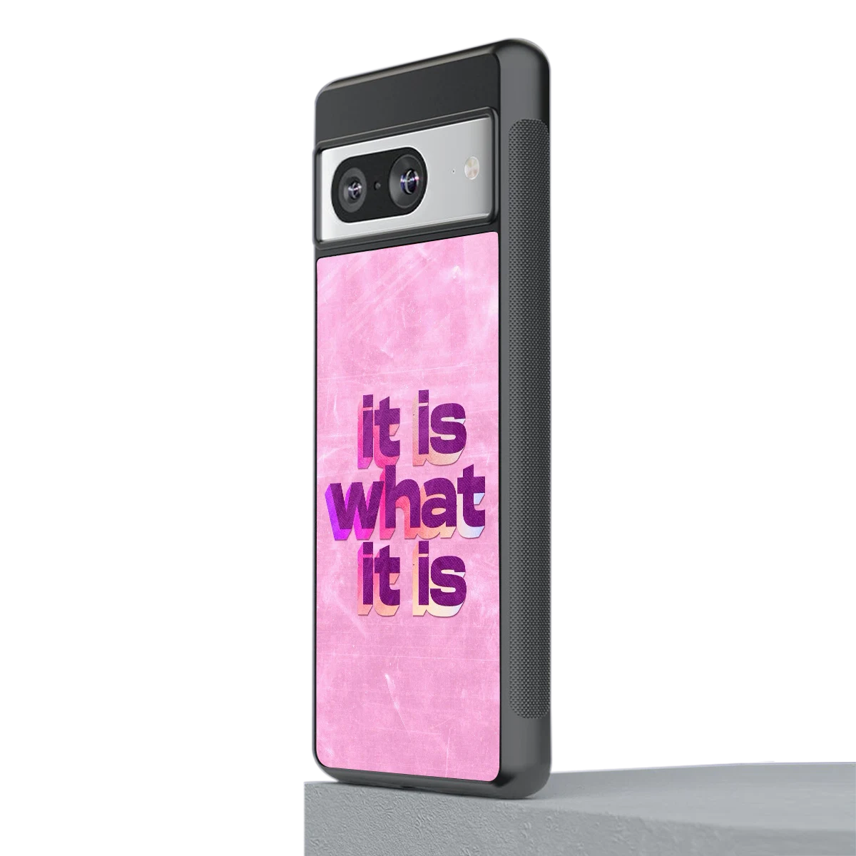 What It Is stylish phone case for google pixel 8 | glossy glass and slim fit