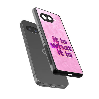 What It Is sleek google pixel 10a cover with tempered glass back and TPU edges