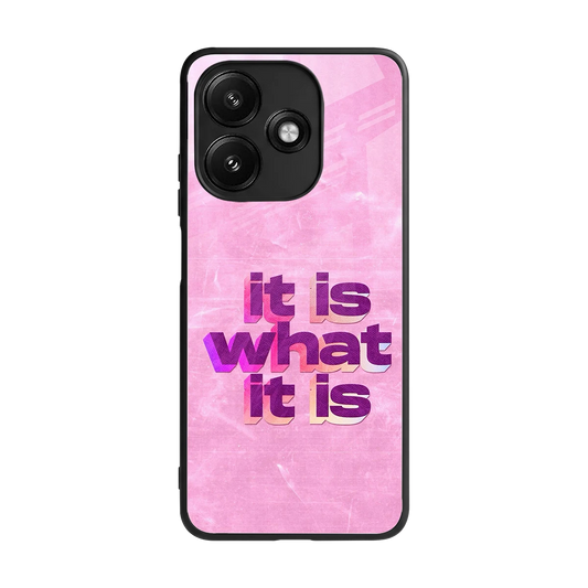 What It Is back phone cover | glass case for redmi 12 5g