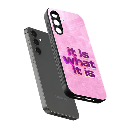 What It Is sleek samsung galaxy a14 5g cover with tempered glass back and TPU edges