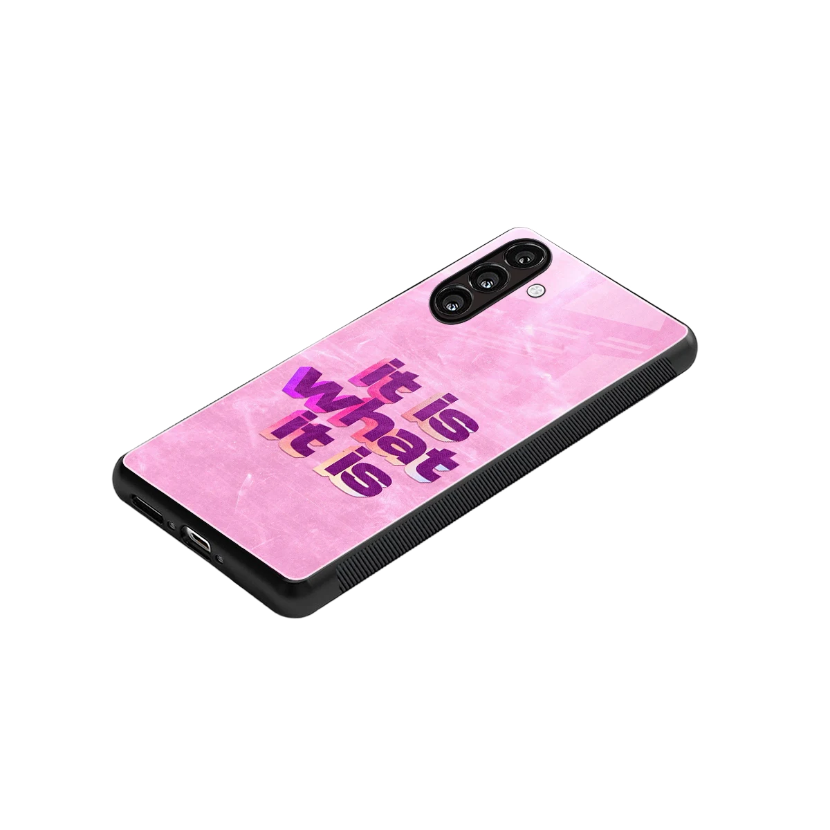 What It Is stylish phone case for samsung galaxy a36 5g | glossy glass and slim fit
