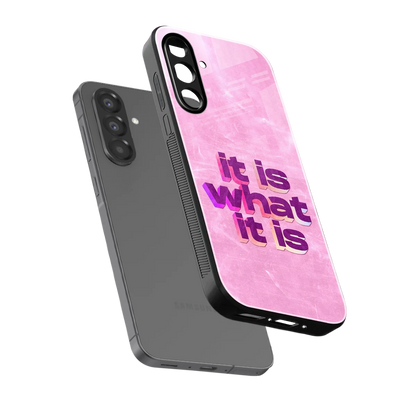 What It Is sleek samsung galaxy a36 5g cover with tempered glass back and TPU edges