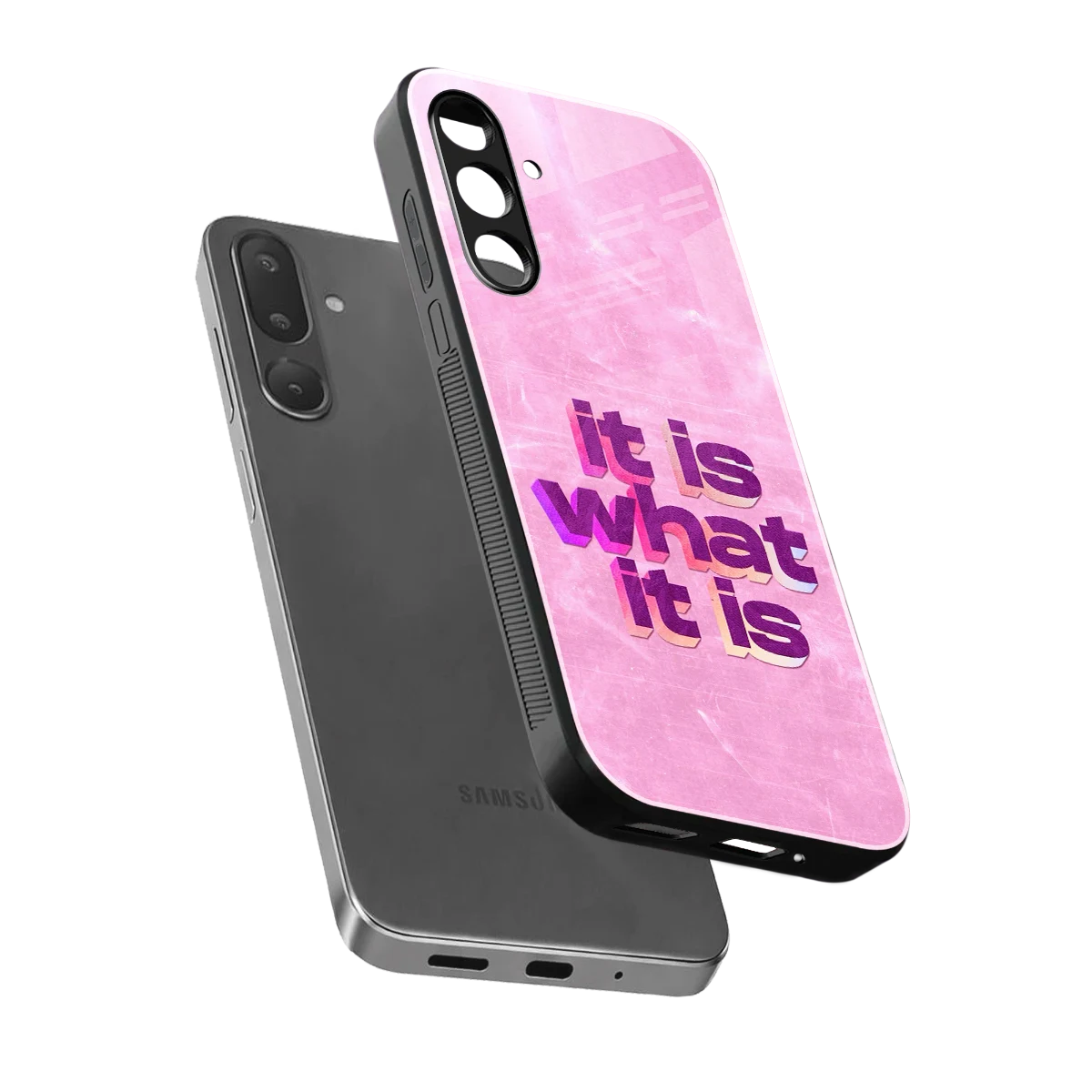 What It Is sleek samsung galaxy m16 5g cover with tempered glass back and TPU edges